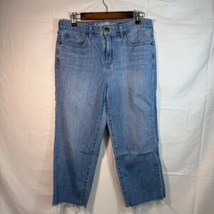 Eddie Bauer Stove Pipe Crop Jeans Size 8 Slightly Curvy High‎ Rise